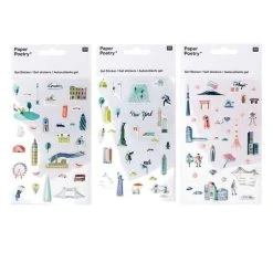 Promo 😍 Youdoit Stickers Gel Transparent - Londres, New-York, Tokyo 🔔