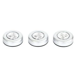 De gros 🧨 Paris Prix Lot De 3 Lampes à Led Push 7cm Blanc 🎉