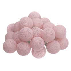 Budget ???? ATMOSPHERA Guirlande Sur Secteur LED 20 Boules - Rose Clair ????