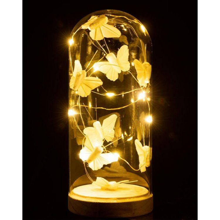 Paris Prix Cloche Déco Led Papillons 22cm Blanc & Naturel Le moins cher ???? Paris Prix Cloche Déco Led Papillons 22cm Blanc & Naturel ???? -Paris Prix Sales unnamed file 1013