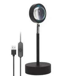 De gros 🔔 Paris Prix Projecteur Led USB Rainbow 25cm Noir 😉