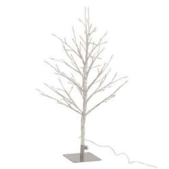 Meilleure affaire 🧨 Paris Prix Arbre Déco Led En Métal Dénudé 60cm Argent ⌛