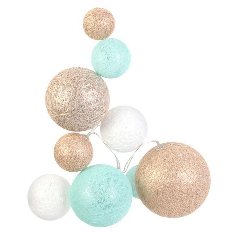 Bon marché ❤️ Paris Prix Guirlande Boules 10 Led Multi Taille 192cm Beige ???? 1 Bon marché ❤️ Paris Prix Guirlande Boules 10 Led Multi Taille 192cm Beige ????