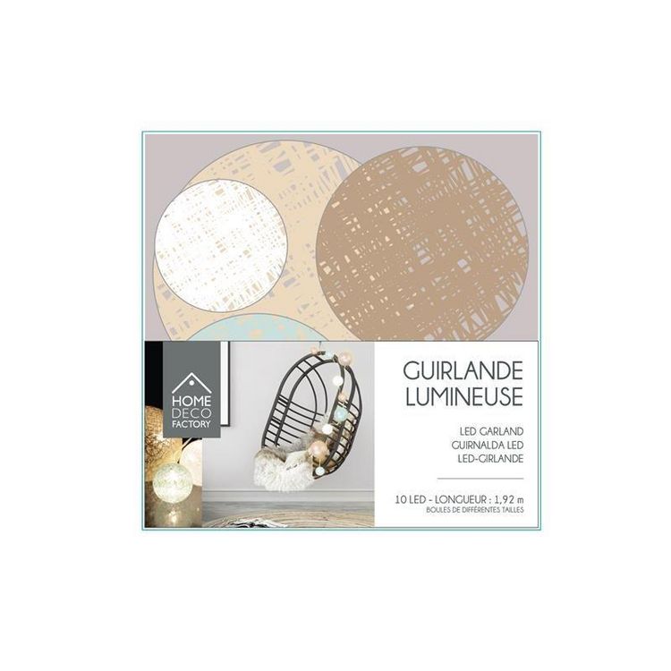 Bon marché ❤️ Paris Prix Guirlande Boules 10 Led Multi Taille 192cm Beige ???? 3 Bon marché ❤️ Paris Prix Guirlande Boules 10 Led Multi Taille 192cm Beige ???? – Image 3