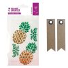Acheter ???? Graine Créative 4 Stickers Strass 15 X 9,5 Cm Ananas + 20 étiquettes Kraft Fanion ????