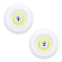 Nouveau 🌟 Paris Prix Lot De 2 Lampes Led Télécommande 9cm Blanc 🎉