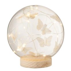 Alternative view of Sortie ???? Paris Prix Cloche Boule Led Papillons 16cm Blanc & Naturel ????