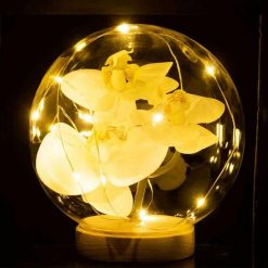 Budget ???? Paris Prix Boule Led Déco à Poser Fleurs 16cm Blanc ???? -Paris Prix Sales unnamed file 1193
