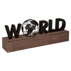 Meilleure vente ❤️ Mot Déco à Poser Led Word 38cm Noir & Marron ????