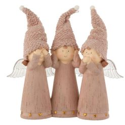 Meilleur prix ✨ Paris Prix Statuette Déco Led 3 Anges 28cm Rose ????