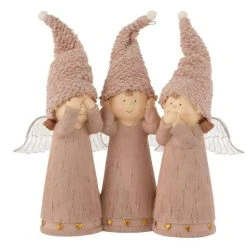 Meilleur prix ✨ Paris Prix Statuette Déco Led 3 Anges 28cm Rose 🔥