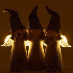 Le moins cher ???? Paris Prix Statuette Déco Led 3 Anges 28cm Gris ???? -Paris Prix Sales unnamed file 1237
