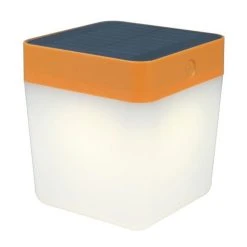 Acheter 🛒 Paris Prix Lampe De Table Solaire Cube LED 14cm Orange 🧨