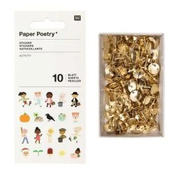 Meilleure vente 😉 Youdoit 10 Feuilles D'autocollants Activités + 150 Punaises Dorées 🛒