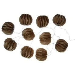 Meilleur prix 😉 Guirlande Led 10 Boules 170cm Taupe ⌛