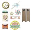 Promo ⭐ Graine Créative 8 Stickers Fun Effet 3D 5 Cm + 20 étiquettes Kraft Fanion ????