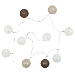 De gros ???? Paris Prix Guirlande Lumineuse à Led 10 Boules 175cm Marron ????