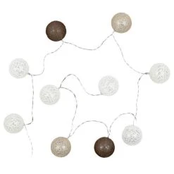 De gros 🛒 Paris Prix Guirlande Lumineuse à Led 10 Boules 175cm Marron 👍