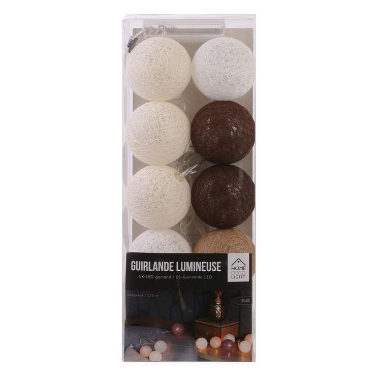 De gros ???? Paris Prix Guirlande Lumineuse à Led 10 Boules 175cm Marron ???? 2 De gros ???? Paris Prix Guirlande Lumineuse à Led 10 Boules 175cm Marron ???? – Image 2