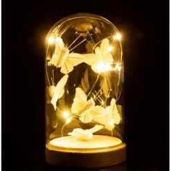 Tout neuf 😉 Paris Prix Cloche Déco Led Papillons 17cm Blanc & Naturel 😉 -Paris Prix Sales unnamed file 1379