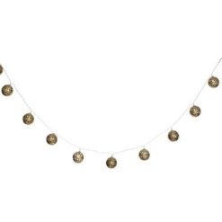 Nouveau ???? Guirlande Lumineuse Led 10 Boules 165cm Or ⌛
