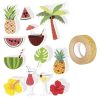 Sortie ???? Youdoit 12 Stickers 3D Tropical 5,5 Cm + Masking Tape Doré à Paillettes 5 M ✨