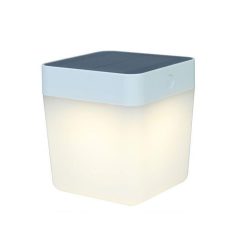 Nouveau ⌛ Paris Prix Lampe De Table Solaire Cube LED 14cm Blanc ????