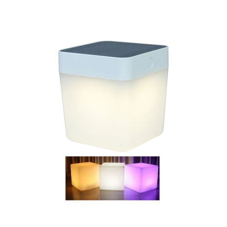 Nouveau ⌛ Paris Prix Lampe De Table Solaire Cube LED 14cm Blanc 🎁 2 Nouveau ⌛ Paris Prix Lampe De Table Solaire Cube LED 14cm Blanc 🎁 – Image 2