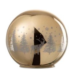 Meilleure vente ???? Paris Prix Boule Déco En Verre Led Hiver 14cm Or ????