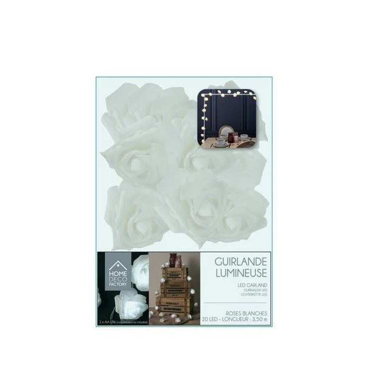 Nouveau 😍 Paris Prix Guirlande Lumineuse 20 LED Rose 350cm Blanc ❤️ 2 Nouveau 😍 Paris Prix Guirlande Lumineuse 20 LED Rose 350cm Blanc ❤️ – Image 2