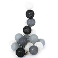 Coupon 🛒 Paris Prix Guirlande Lumineuse à Led 20 Boules 345cm Gris 🧨