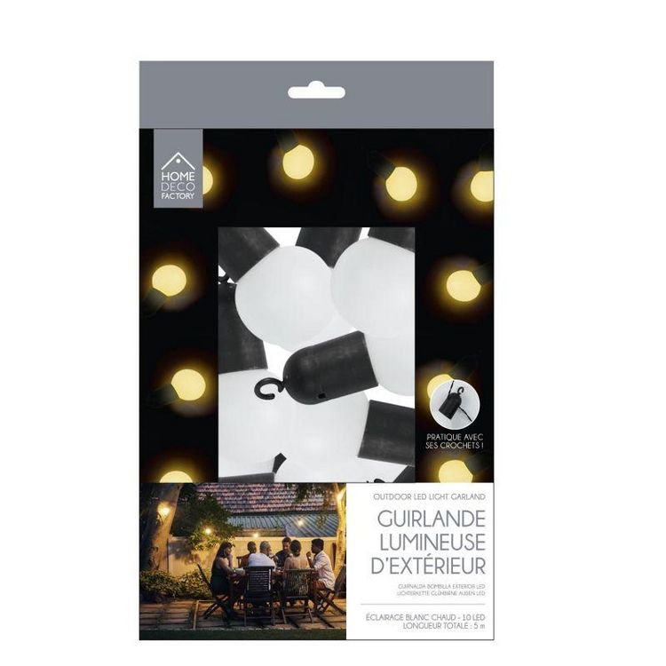 Offres ✔️ Paris Prix Guirlande Lumineuse Extérieur Ampoule 5m Noir ???? 2 Offres ✔️ Paris Prix Guirlande Lumineuse Extérieur Ampoule 5m Noir ???? – Image 2