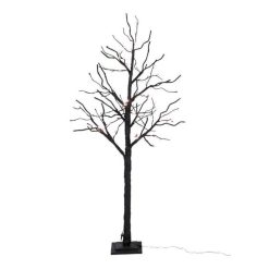 Meilleure vente ???? Paris Prix Arbre Déco 78 LEDS Blanc Chaud 180cm Noir ????