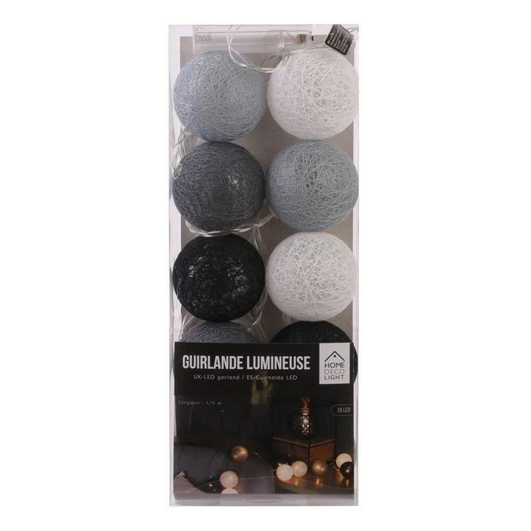 De gros ???? Paris Prix Guirlande Lumineuse à Led 10 Boules 175cm Gris ???? 3 De gros ???? Paris Prix Guirlande Lumineuse à Led 10 Boules 175cm Gris ???? – Image 3