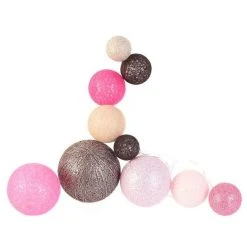 Grosses soldes 🥰 Paris Prix Guirlande Boules 10 Led Multi Taille 192cm Fushia 🎉