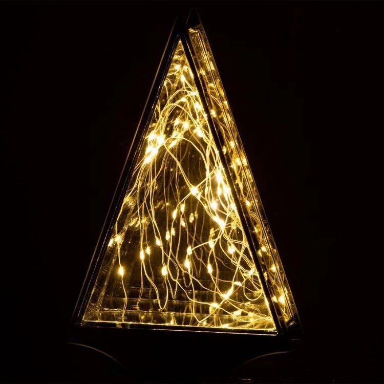 Remise 👏 Paris Prix Décoration Lumineuse Led Triangle 30cm Gris & Or 👏 3 Remise 👏 Paris Prix Décoration Lumineuse Led Triangle 30cm Gris & Or 👏 – Image 3