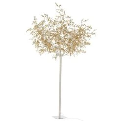 Promo 🎁 Paris Prix Statue Déco à LED Arbre Feuilles 250m Or 😀