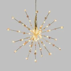 Meilleure affaire 🌟 LOTTI Etoile Branches Lumineuses à Suspendre - Diam. 30 Cm - Argent 👍