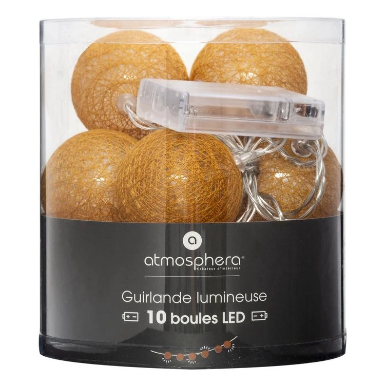 Coupon ✨ ATMOSPHERA Guirlande LED 10 Boules - Orange Ocre ⭐ 3 Coupon ✨ ATMOSPHERA Guirlande LED 10 Boules - Orange Ocre ⭐ – Image 3