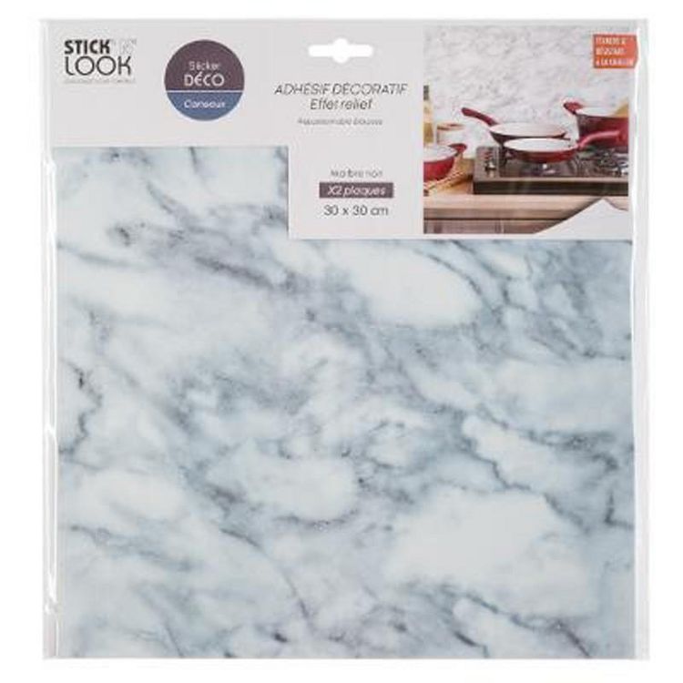 Lot de 2 Stickers Effet Marbre Plaque 30x30cm Blanc Coupon ???? Lot De 2 Stickers Effet Marbre Plaque 30x30cm Blanc ???? -Paris Prix Sales unnamed file 162