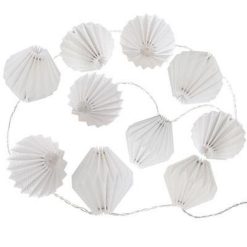 Grosses soldes ???? Guirlande LED Origami 10 Toupies 250cm Blanc ????