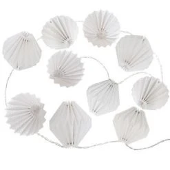 Grosses soldes 👍 Guirlande LED Origami 10 Toupies 250cm Blanc 🔥