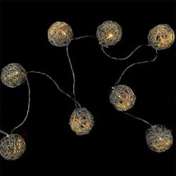 Offres 😀 Paris Prix Guirlande Lumineuse 8 LED Boule Rotin 156cm Gris 👍 -Paris Prix Sales unnamed file 1624