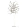 Coupon 🌟 Paris Prix Statue Déco à LED Arbre Feuilles 180cm Argent ❤️