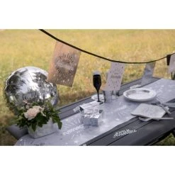 Meilleur prix 😍 Banderole En Carton 5m - Anniversaire étincelant Argent 🔔