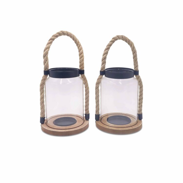 Alice's Garden Lot de 2 lanternes en verre. anse en corde. socle en bois. décoration lumineuse. ambiance mer. bords arrondis Budget ❤️ Alice's Garden Lot De 2 Lanternes En Verre. Anse En Corde. Socle En Bois. Décoration Lumineuse. Ambiance Mer. Bords Arrondis ❤️ -Paris Prix Sales unnamed file 1674