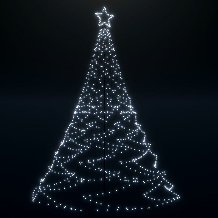Remise ???? VIDAXL Arbre De No�l Avec Poteau En Metal 1400 LED Blanches Froid 5 M ???? 2 Remise ???? VIDAXL Arbre De No�l Avec Poteau En Metal 1400 LED Blanches Froid 5 M ???? – Image 2