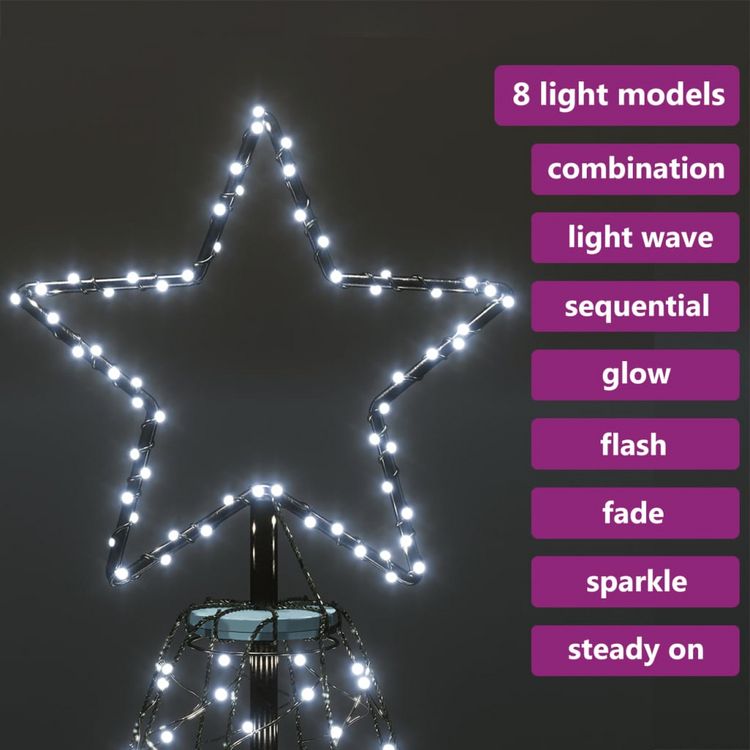 Remise ???? VIDAXL Arbre De No�l Avec Poteau En Metal 1400 LED Blanches Froid 5 M ???? 3 Remise ???? VIDAXL Arbre De No�l Avec Poteau En Metal 1400 LED Blanches Froid 5 M ???? – Image 3
