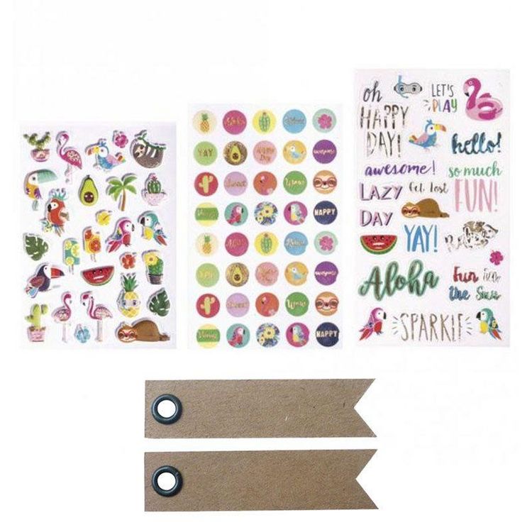 Meilleur prix ???? Youdoit 89 Stickers Colorés Tropical + 20 étiquettes Kraft Fanion ❤️ 1 Meilleur prix ???? Youdoit 89 Stickers Colorés Tropical + 20 étiquettes Kraft Fanion ❤️