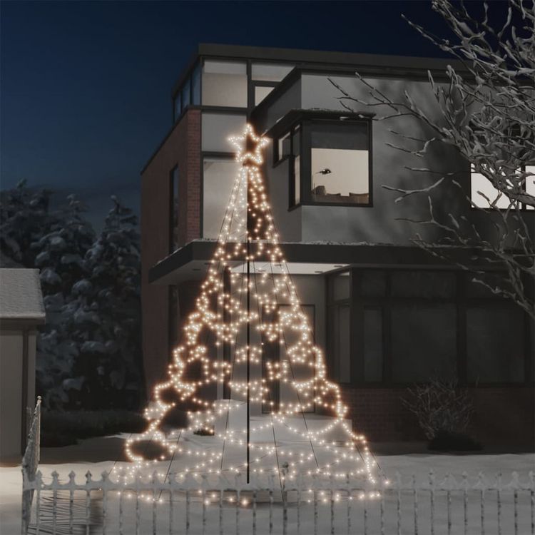 Promo ???? VIDAXL Arbre De No�l Avec Poteau En Metal 500 LED Blanches Chaudes 3 M ✔️ 1 Promo ???? VIDAXL Arbre De No�l Avec Poteau En Metal 500 LED Blanches Chaudes 3 M ✔️